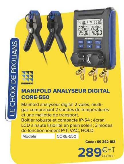 manifold analyseur digital core-550