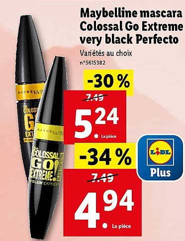maybelline mascara colossal go extrème very black perfecto