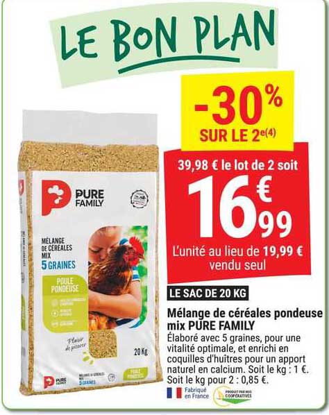 mélange de céréales pondeuse mix pure family
