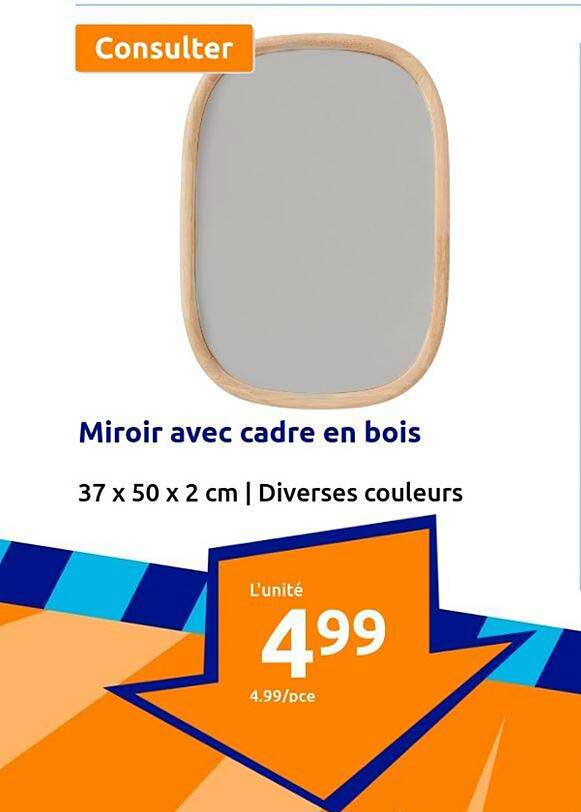 Miroir Avec Cadre En Bois