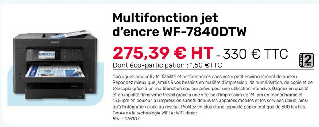 mltifonction jet d'encre wf-7840dtw