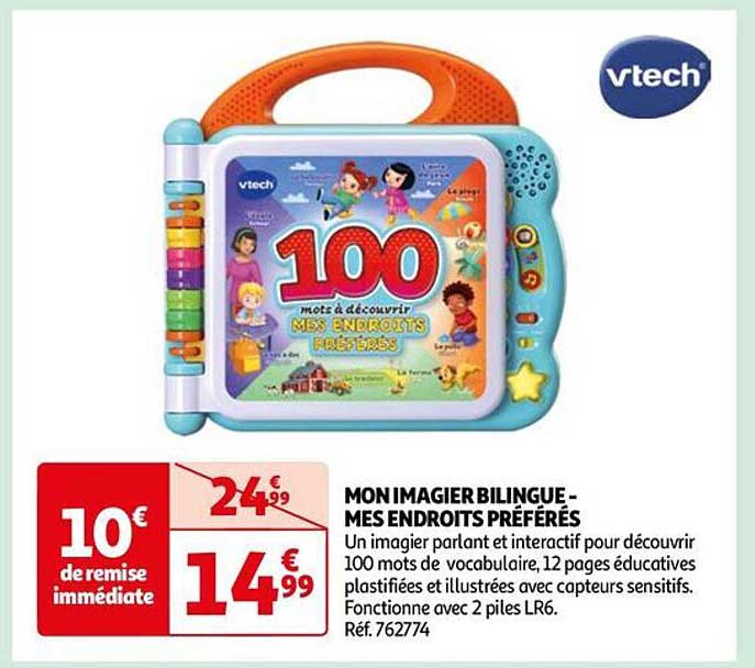 mon imagier bilingue - mes endroits préférés vtech