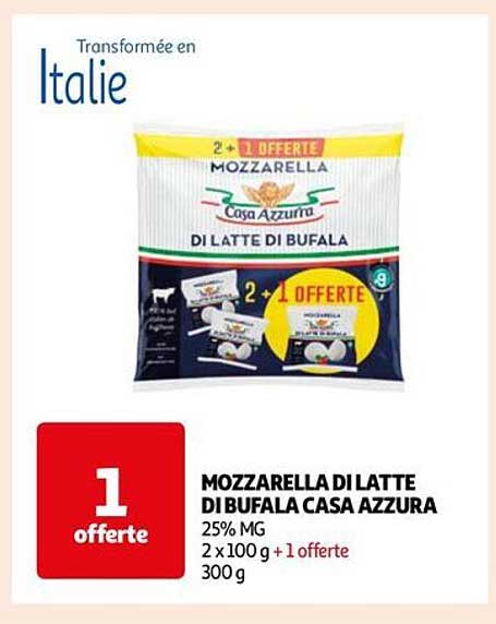 mozzarella di latte di bufala casa azzura