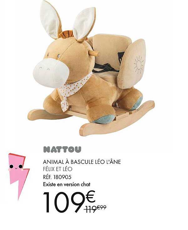 nattou animal à bascule léo l'âne