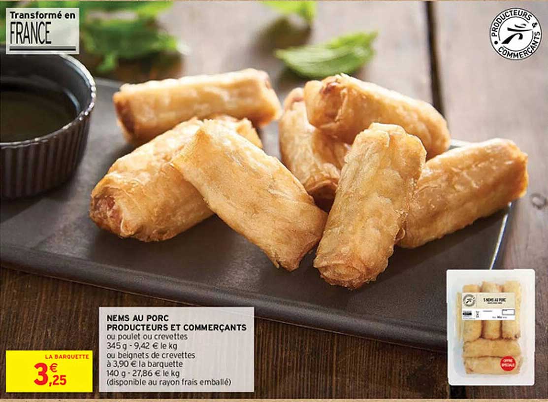 nems au porc producteurs et commerçants