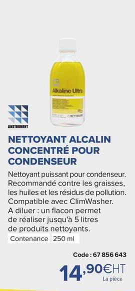 nettoyant alcalin concentré pour condenseur