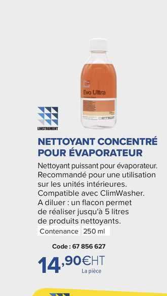 nettoyant concentré pour évaporateur