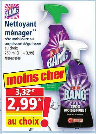 nettoyant ménager cillit bang