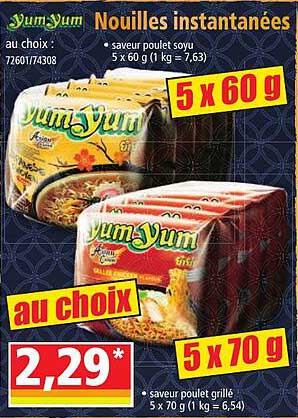 nouilles instantanées yum yum