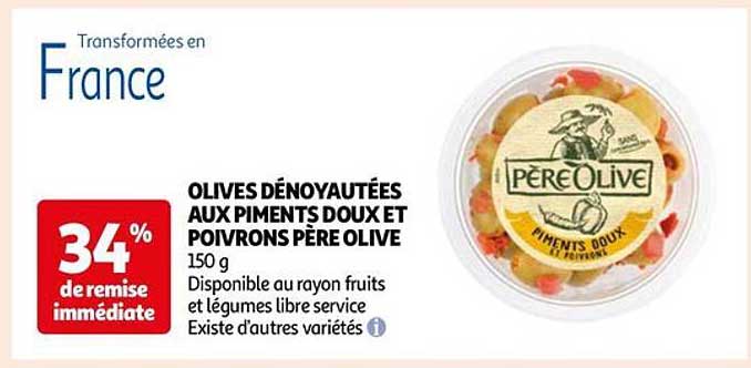 olives dénoyautées aux piments doux et poivrons père olive