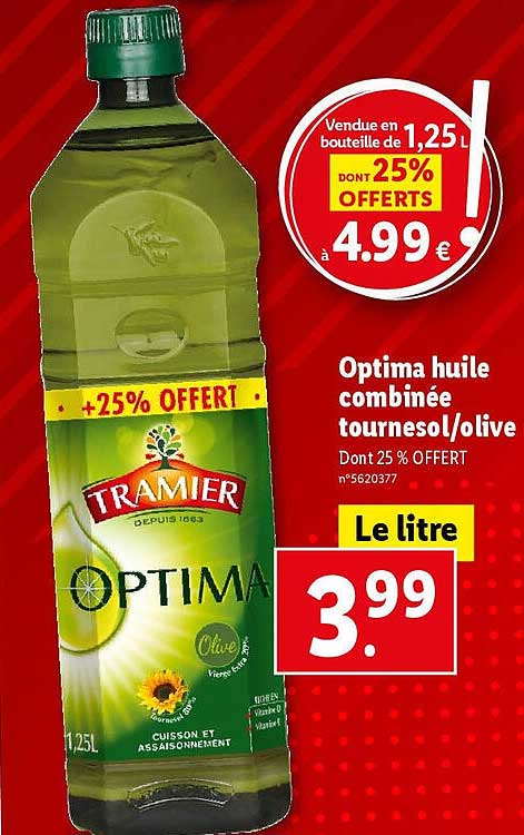 optima huile combinée tournesol/olive