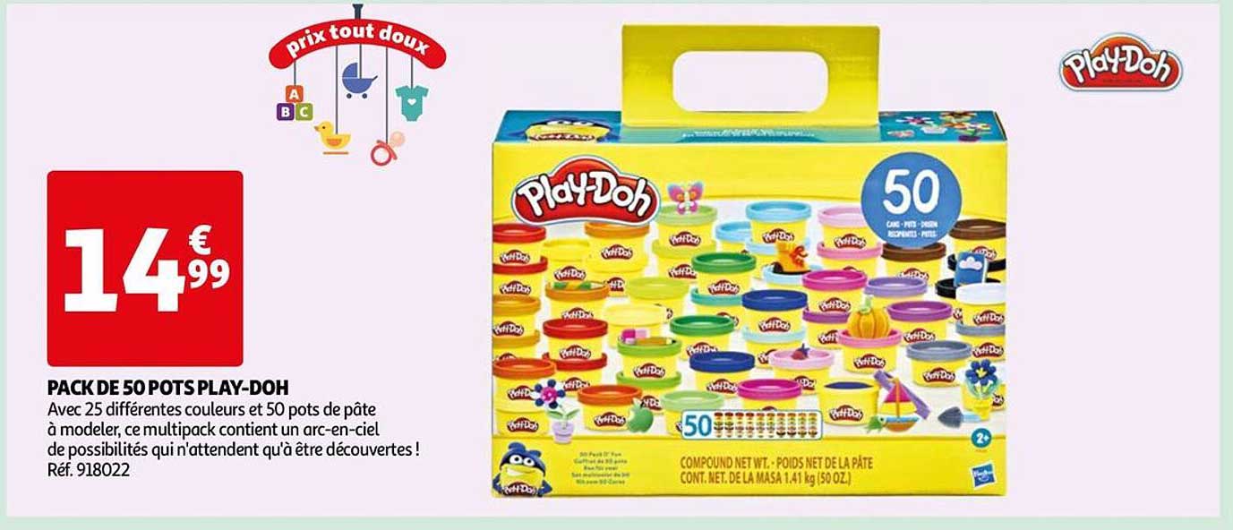pack de 50 pots play-doh