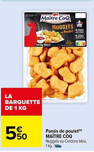 panés de poulet maître coq