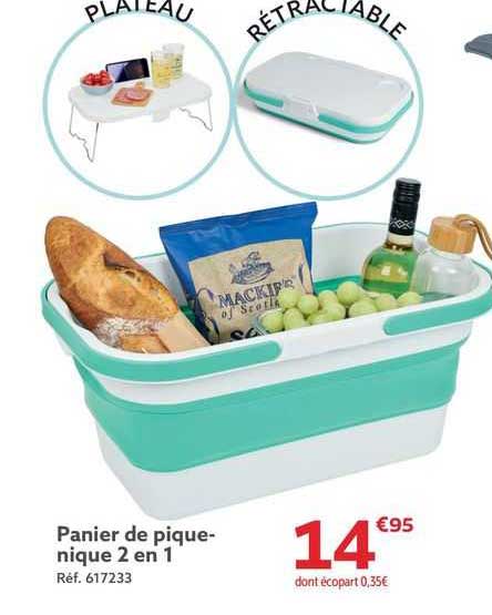 panier de pique-nique 2 en 1