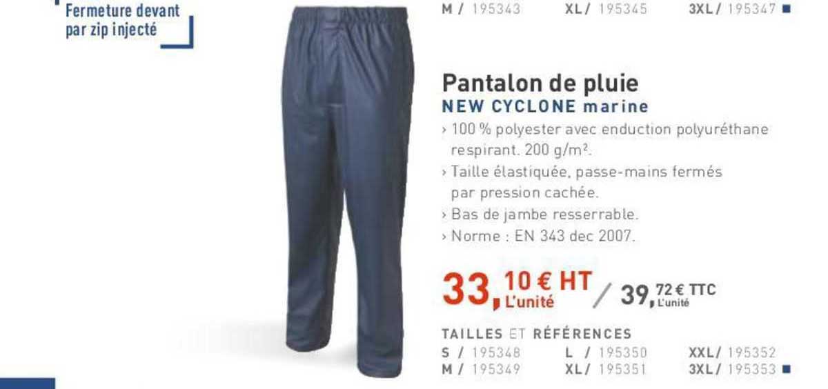 pantalon de pluie new cyclone marine