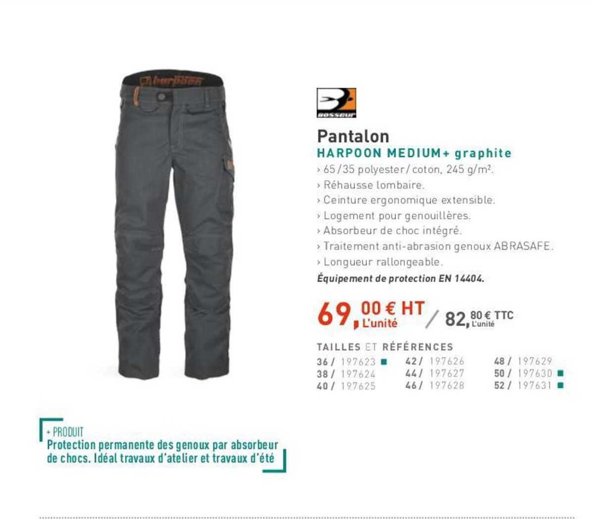 pantalon haropon medium + graphite bosseur