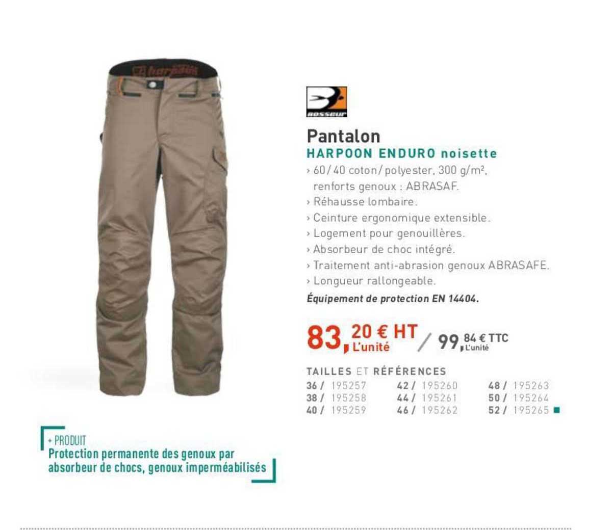 pantalon harpoon endruo noisette bosseur