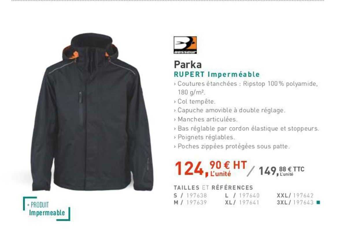 parka rupert impérméable bosseur