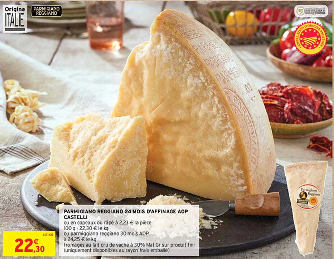 parmigiano reggiano 24 mois d'affinage aop castelli