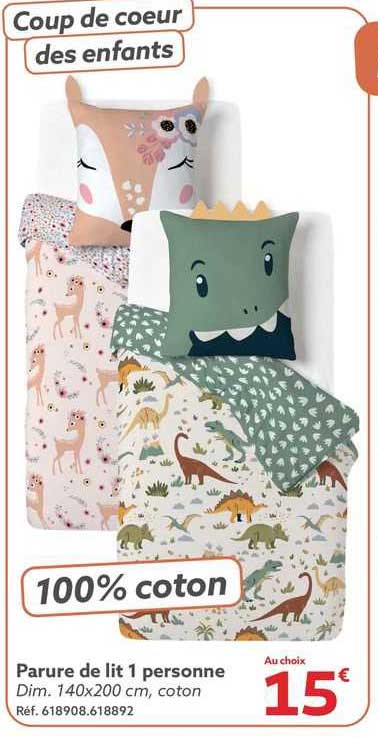 parure de lit 1 personne
