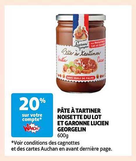 pâte à tartiner noisette du lot et garonne lucien georgelin