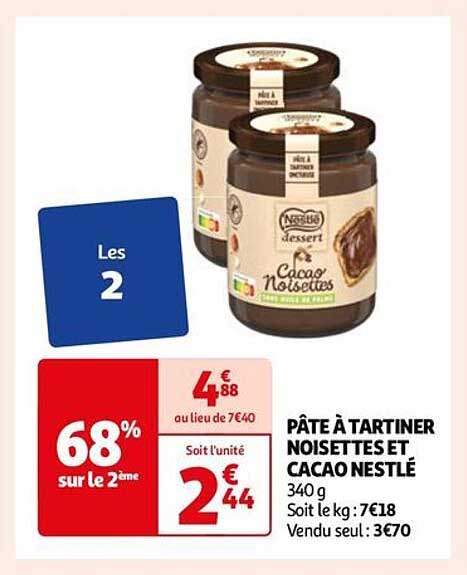 Pâte à Tartiner Noisettes Et Cacao Nestlé