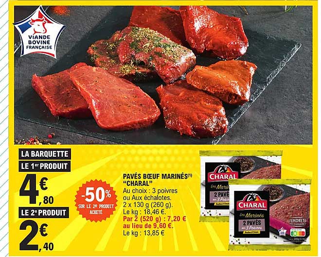 Pavés Bœuf Marinés "charal"