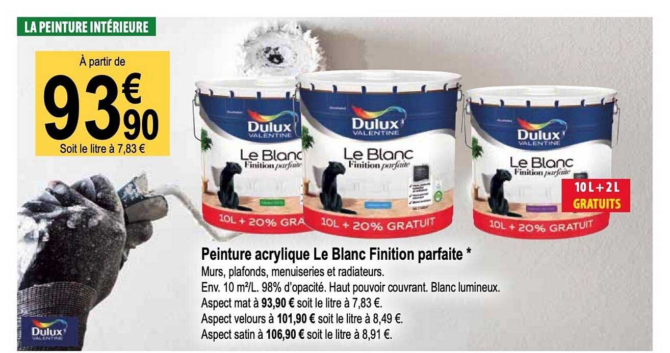 peinture acrylique le blanc finition parfaite