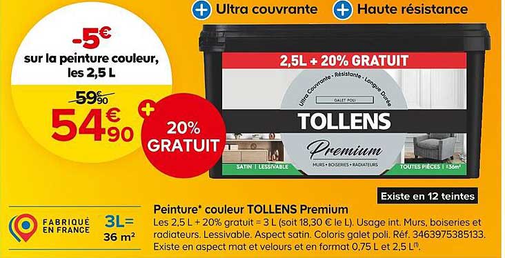 Peinture Couleur Tollens Premium