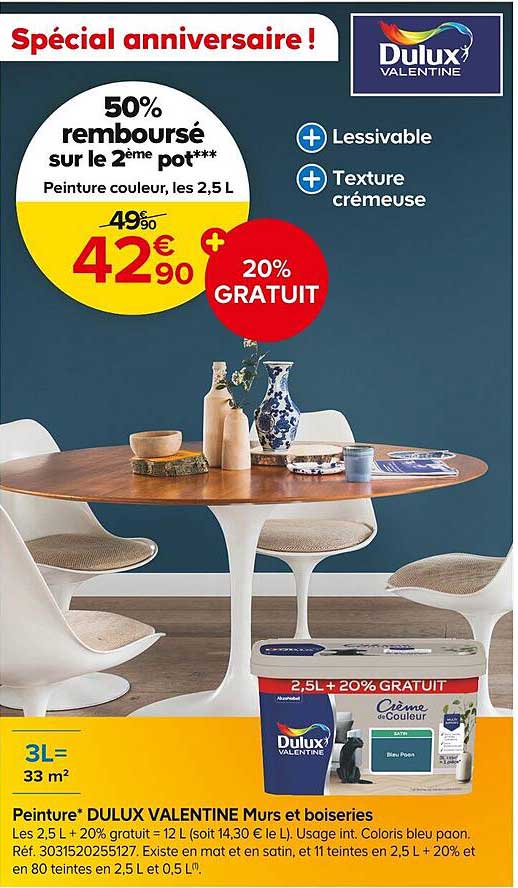 peinture dulux valentine murs et boiseries