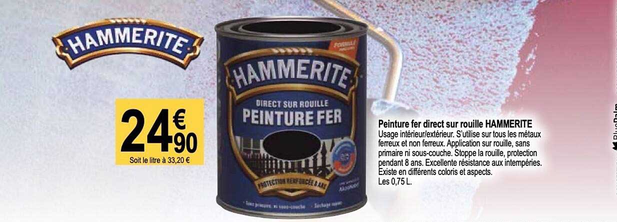 peinture fer direct sur rouille hammerite