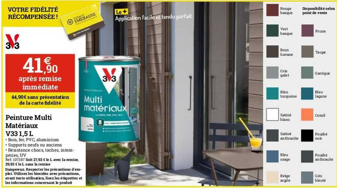 peinture multi matériaux v33 1.5 l