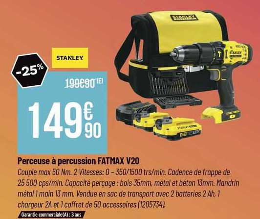 perceuse à percussion fatmax v20