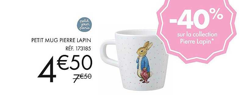 Petit Mug Pierre Lapin Petit Jour Paris