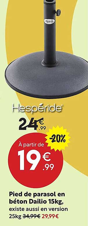 Pied De Parasol En Béton Dailio 15kg