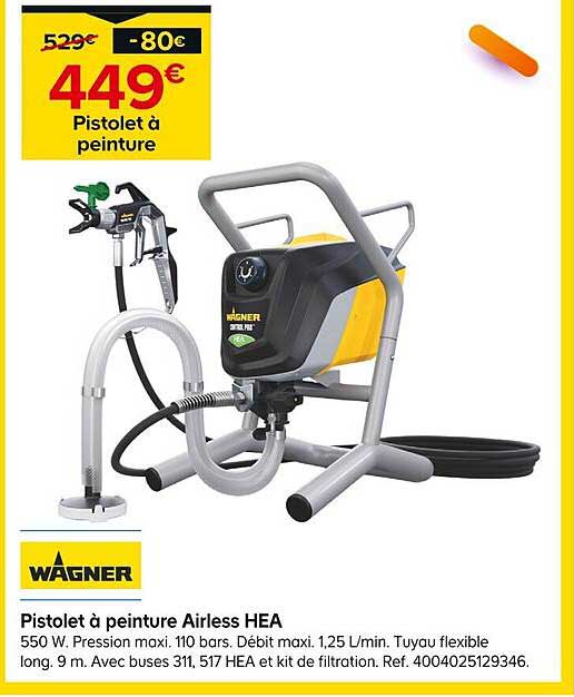 pistoler à peinture airless hea wagner