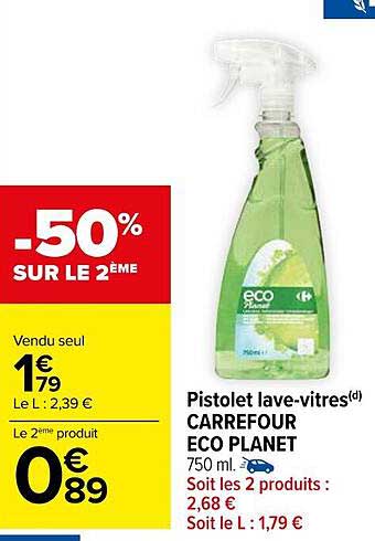 pistolet lave-vitres carrefour eco planet