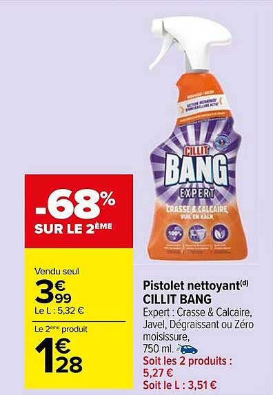 pistolet nettoyant cillit bang
