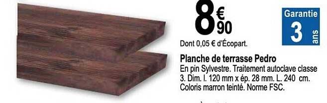 planche de terrasse pedro