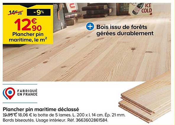 Plancher Pin Maritime Déclassé