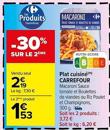Plat Cuisiné Carrefour