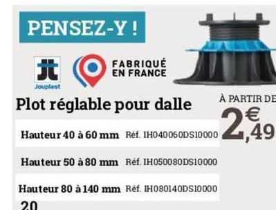 plot réglable pour dalle
