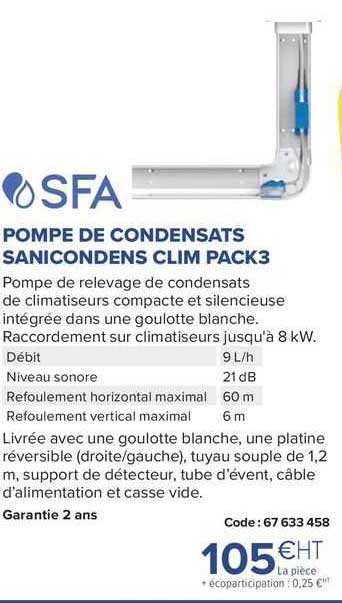 pompe de condensats sanicondens clim pack3