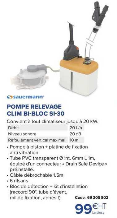 pompe relevage clim bi-bloc si-30