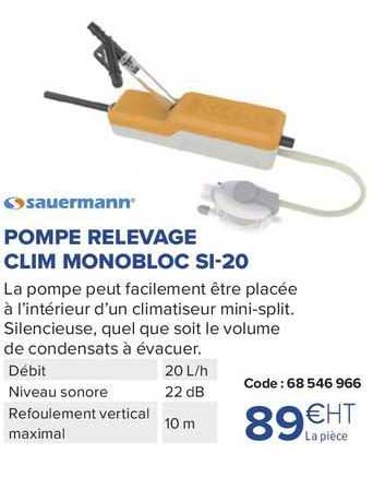 pompe relevage clim monobloc si-20