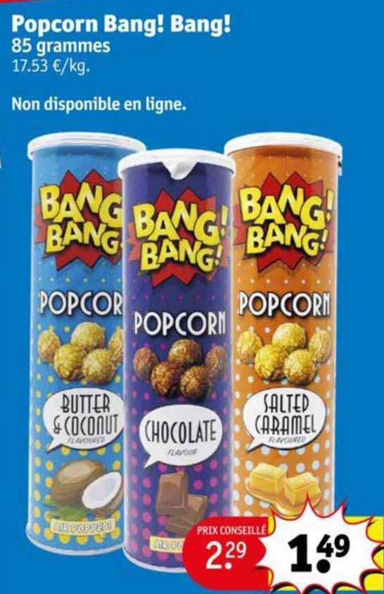 popcorn bang! bang! 85 grammes