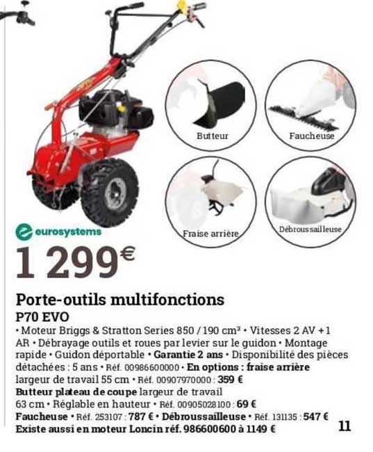 porte-outils multifonctions p70 evo eurosystems