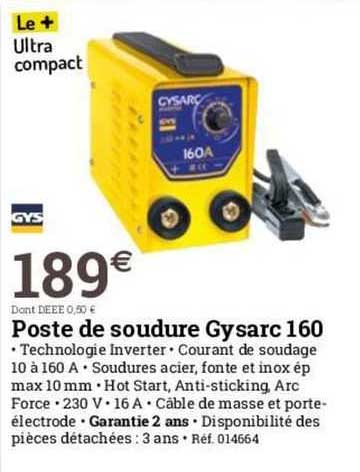 poste de soudure gysarc 160 gys