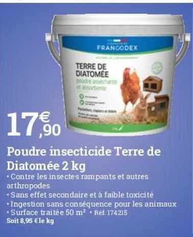 poudre insecticide terre de diatomée 2 kg