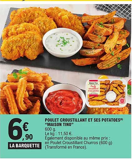 poulet croustillant et ses potatoes "maison tino"